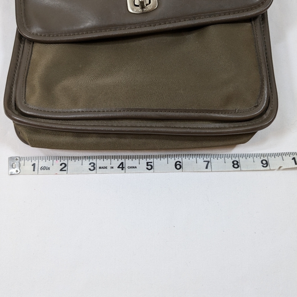 Nine West crossbody/satchel, dark green/brown purse - Picture 13 of 15